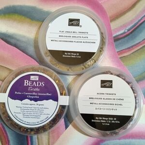 Stampin' Up! Beads, Acorns & Jingle Bell Trinket Sets $5 each.